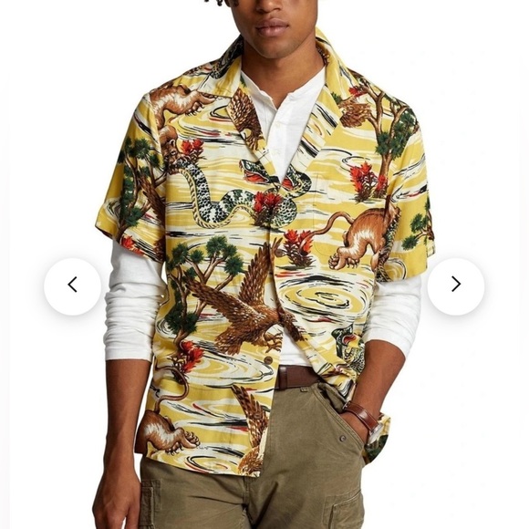Polo Ralph Lauren Other - Polo Ralph Lauren Desert Animal Print Camp Collar Shirt Men's Large Classic Fit